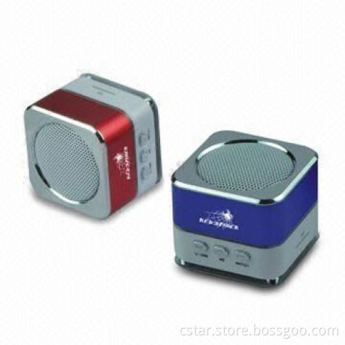 Fashionable Mini Speakers with FM Radio Function, Supports TF Cards, High-capacity Li-ion Battery